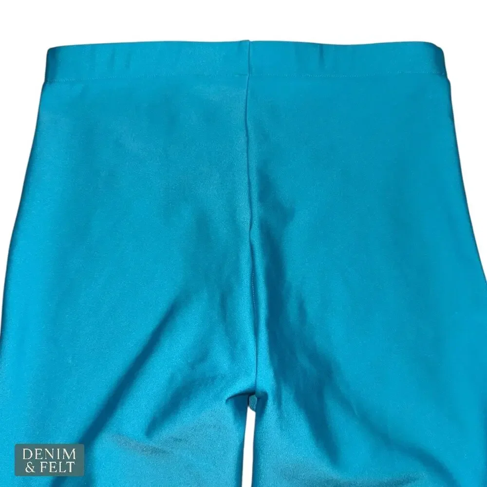 Alo Yoga Bright Aqua Zip Front Fast Bra High‎ Waist Leggings Two Piece Set Gym